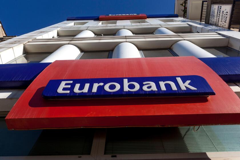 Eurobank, sign, Crete, Greece