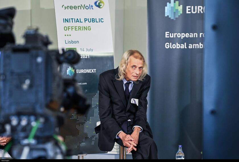 Lisbon, 07/14/2021 - Joao Manso Neto, CEO of GreenVolt, at the session that marks the company'sting on the the Stock Exchange. Euronext Lisbon - AV DA LIBERDADE 196 7th. (Andre LuA­s Alves / Global Images/Sipa USA)