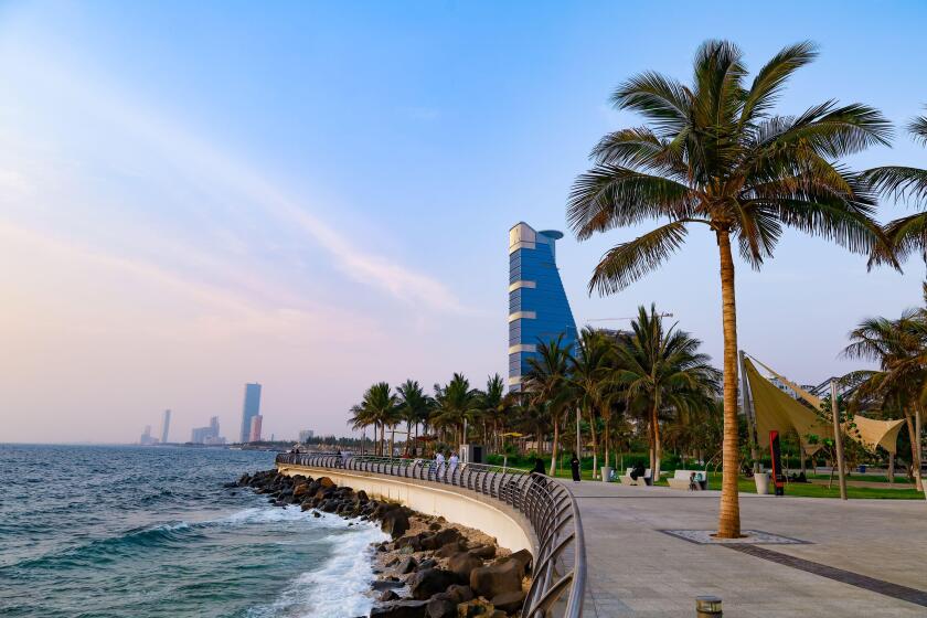 Jeddah beach Saudi Arabia April 30 2021 - Red Sea corniche View