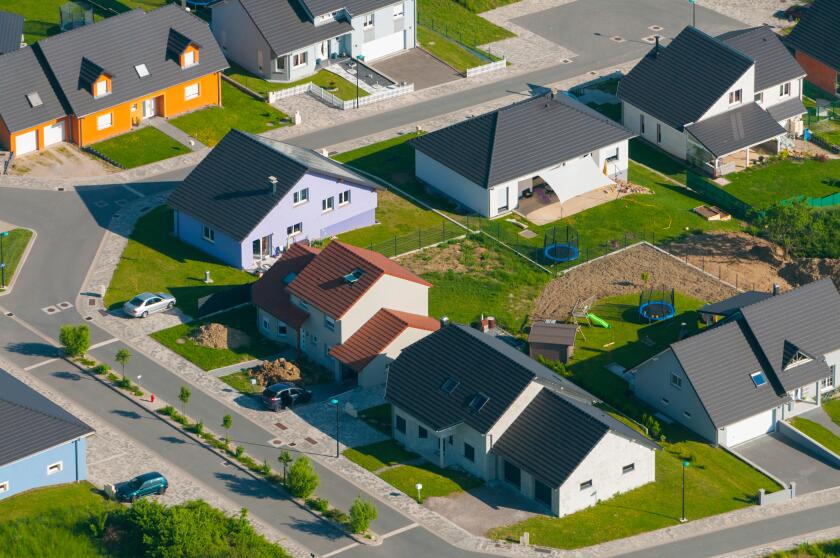 France, Bas Rhin (67), village of Herbitzheim, new residential houses