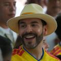 Presidential candidate Abelardo de la Espriella of the opposition Defenders of the Motherland movement arrives to vote during the runoff election in Barranquilla, Colombia, Sunday, June 21, 2026. ( (AP Photo/Rodrigo Abd)