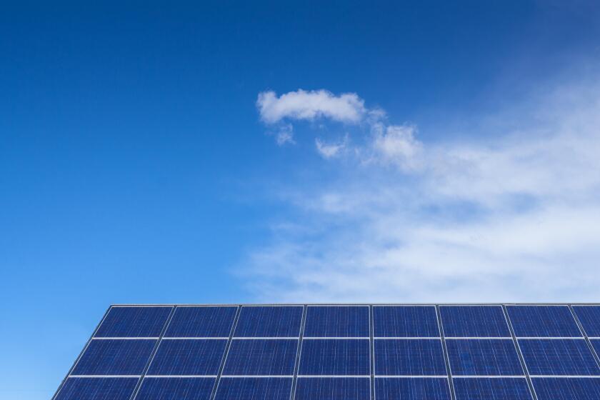 Low Angle View Of Solar Panels