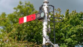 Old vintage semaphore railway signal antique