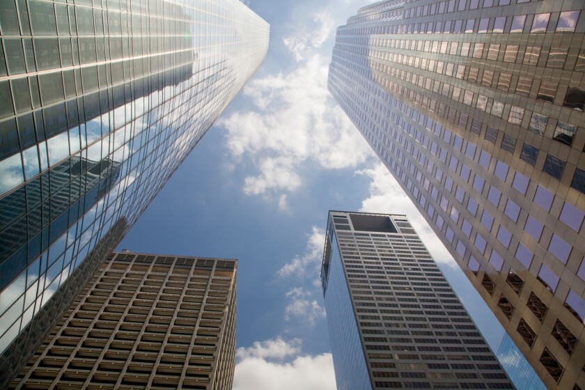 Skyscrapers in downtown Houston, Texas, USA