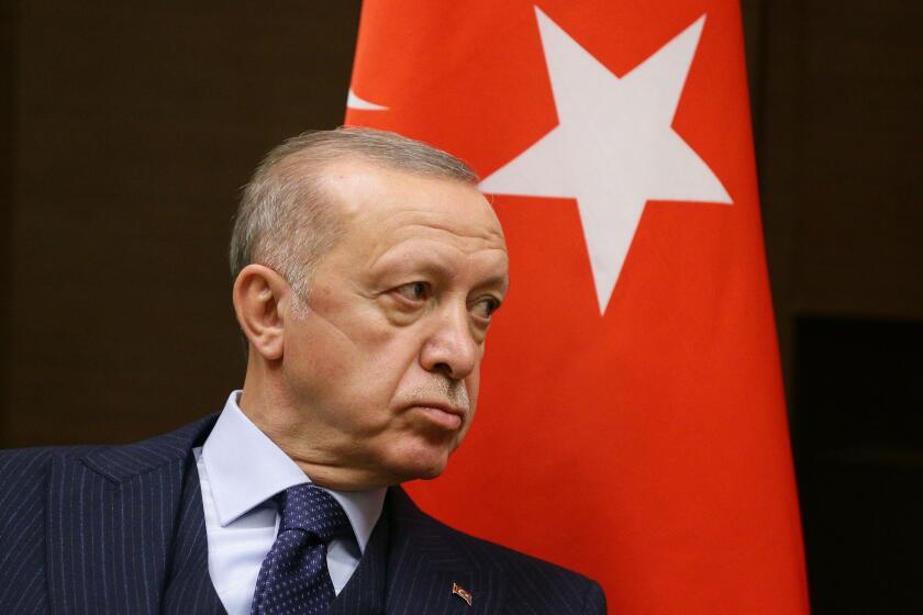 Sochi, Russia. 29th Sep, 2021. Turkish President Recep Tayyip Erdogan during a meeting with Russian President Vladimir Putin at the Bocharov Ruchei residence. Credit: Vladimir Smirnov/TASS/Alamy Live News