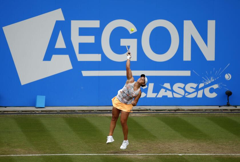 Ashleigh Barty of Australia during the AEGON Birmingham Open Ladies Singles Final at the Edgbaston Priory Club. Picture date: June 25th, 2017. Picture credit should read: Matt McNulty/Sportimage via PA Images