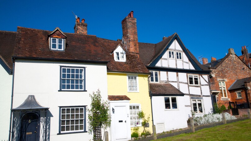 Historic buildings on the green Marlborough, Wiltshire, England