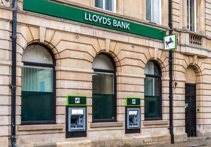 Lloyds Bank branch in Lincoln, Lincolnshire, UK.