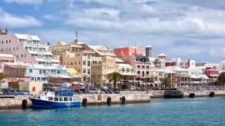 Waterfront of Hamilton, Bermuda.