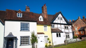 Historic buildings on the green Marlborough, Wiltshire, England