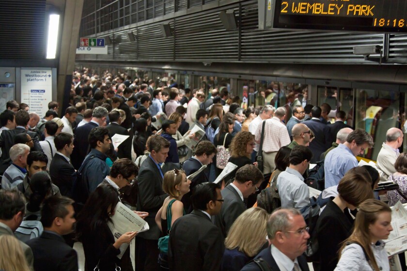 Jubilee Line Platform - Canary Wharf Underground Station - London