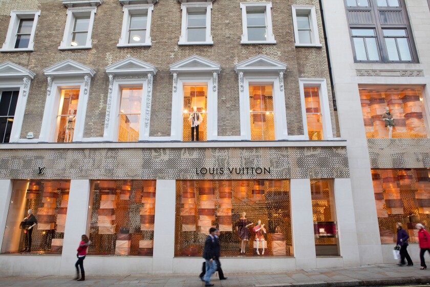 Louis Vuitton shop in New Bond street, London,