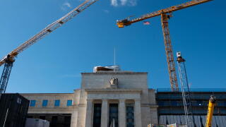 USA Washington DC Federal Reserve building while under a $2.5 billion dollar renovation with Chairman Jerome Powell - Central Banking System of the US