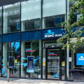 A branch of KBC bank in Forbes Street, Dublin, Ireland. The bank recently announced that it is closing its operations in Ireland.