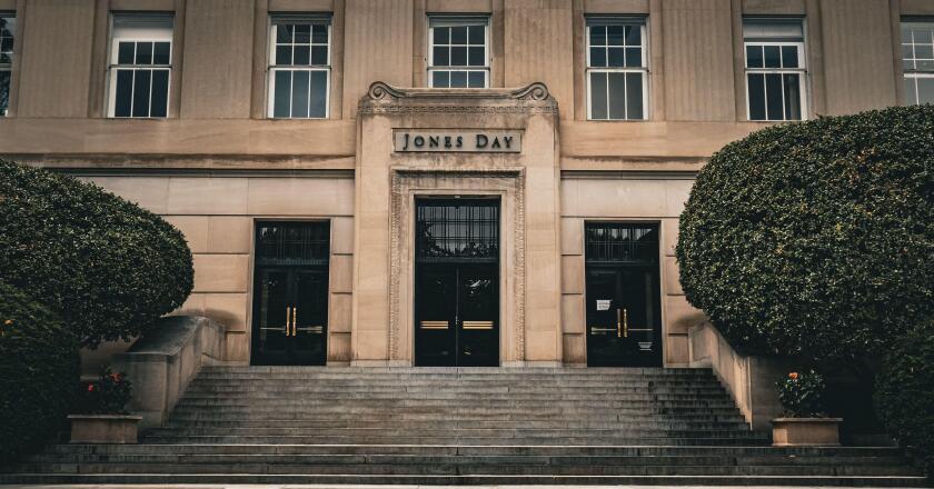 The entrance to the Jones Day law firm