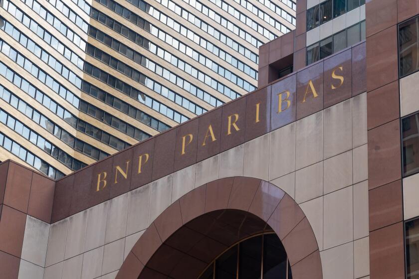 New York City, NY, USA - August 20, 2022: BNP Paribas bank branch office on 7th Ave. in New York City, NY, USA.