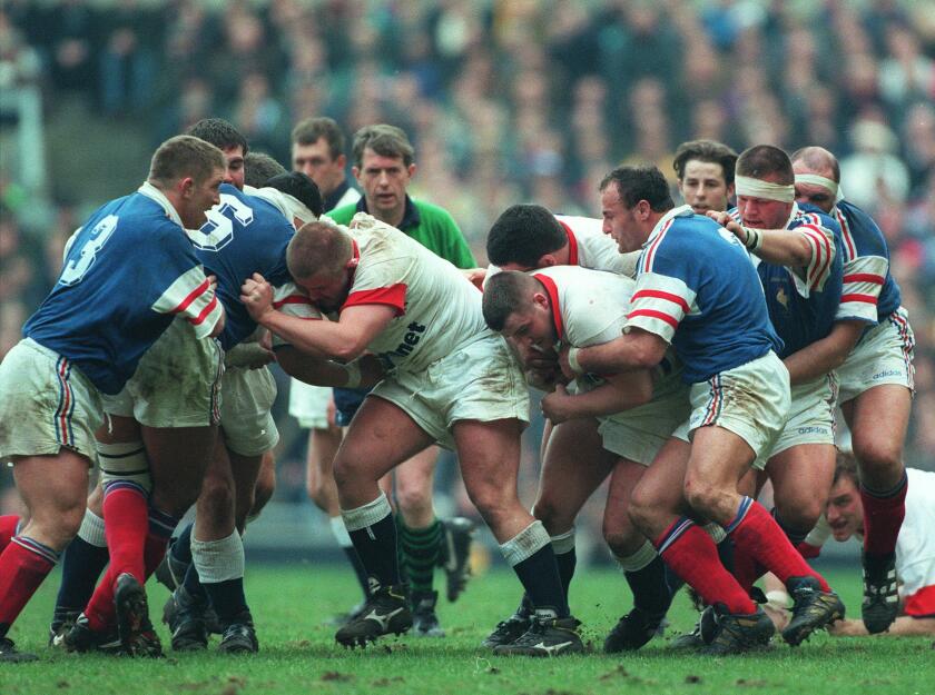 ROWNTREE & REGAN PUSH FORWARD ENGLAND V FRANCE FIVE NATIONS 03 March 1997