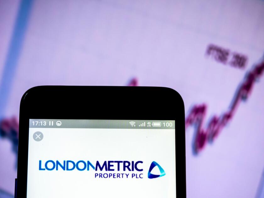 LondonMetric Property  plc company logo seen displayed on smart phone.