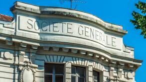 France, Landes, thermal city of Dax, Societe Generale building