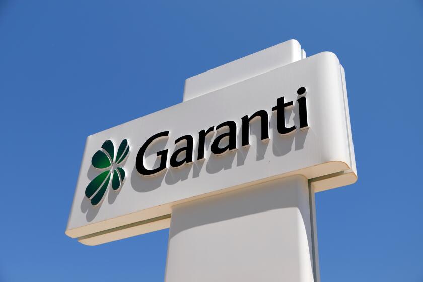 Sign of the Turkish 'Garanti' Bank.
