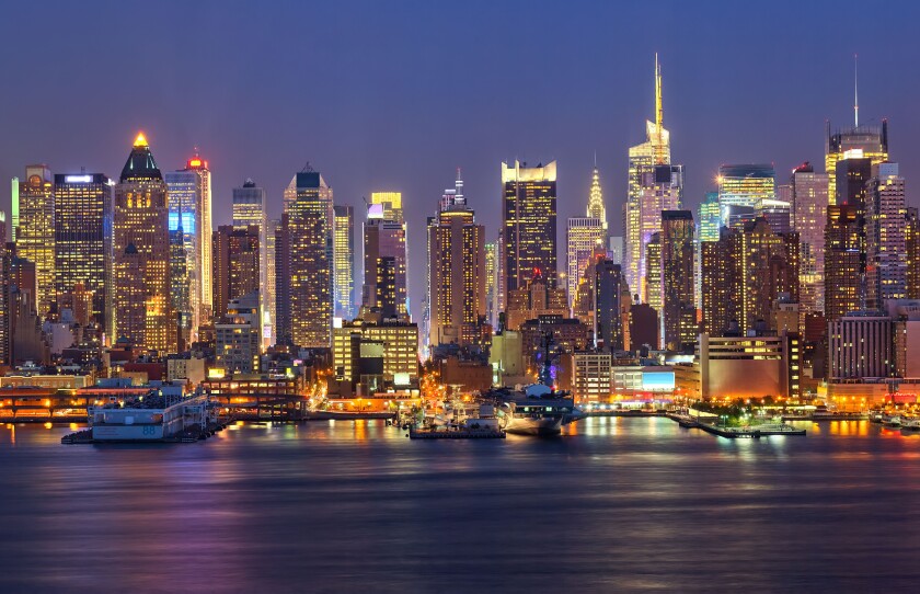 Manhattan at night