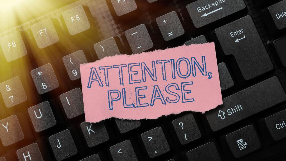 Writing displaying text Attention, Please. Business concept way to attract when there is something to announce Abstract Typing Lesson And Lecture Plans, Retyping Song Lyrics