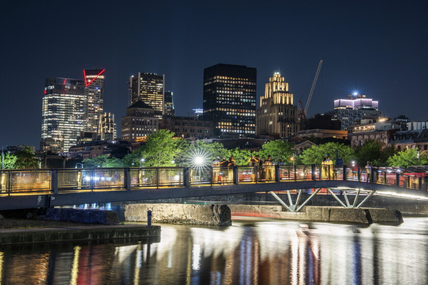 Skyline at night; Montreal, Canada