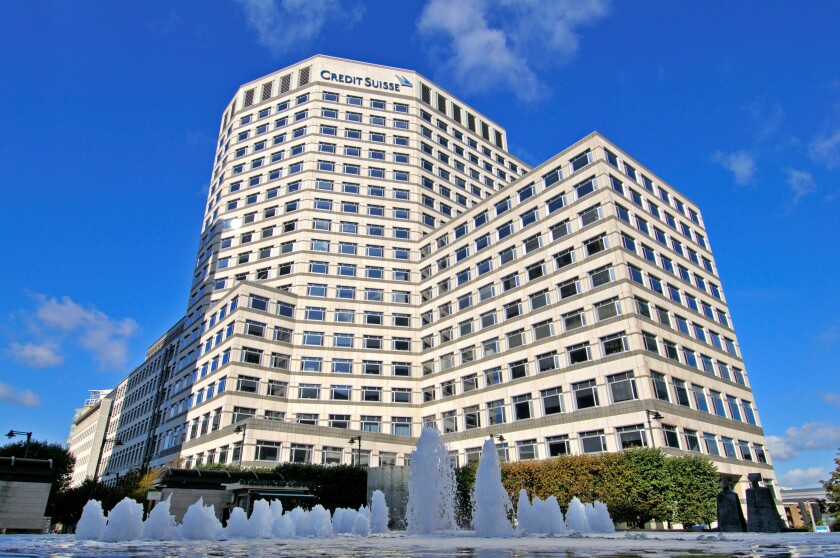 one Cabot Square Credit Suisse Canary Wharf London United Kingdom