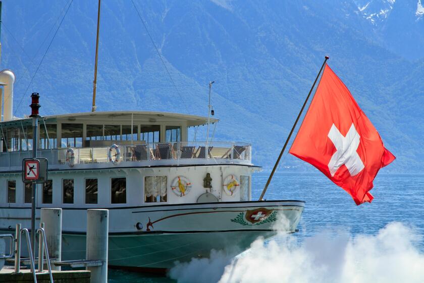 Illustration of the city of Montreux, Swiss municipality of the canton of Vaud, located in the district of the Riviera-Pays-d Enhaut, in the Alps.