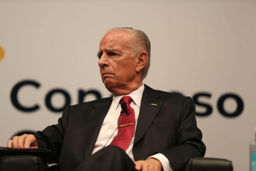 The president of the Pan American Energy Group, Alejandro Bulgheron, on the second day of the IV Ibero-American Congress of the Business Council Alliance for Ibero-America (CEAPI), on May 18, 2021, at the CaixaForum, Madrid, (Spain). In this meeting, whic