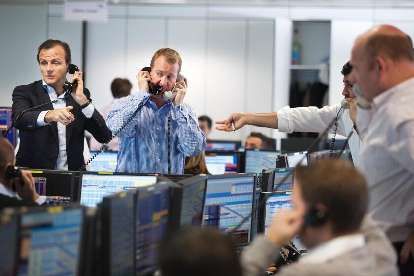 BGC Voice + Electronic Brokerage company trading floor , where traders compete on prices, City of London, UK