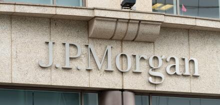 JP Morgan sign Glasgow Scotland UK