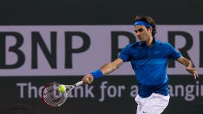 March 13, 2012 - Indian Wells, California, U.S - Roger Federer (SUI) in action during the men's third round of the 2012 BNP Paribas Open held at the Indian Wells Tennis Garden in Indian Wells, California. (Credit Image: © Gerry Maceda/Southcreek/ZUMAPRESS