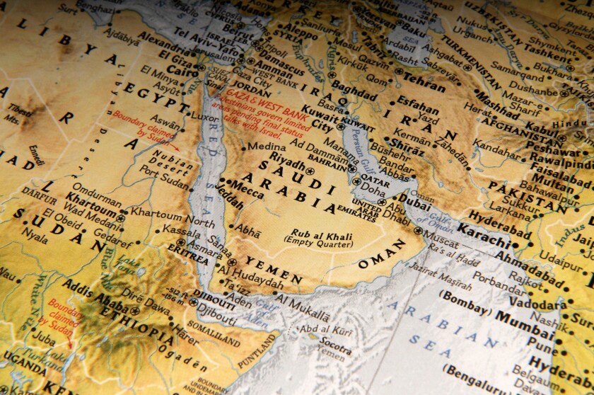 Map of Middle East