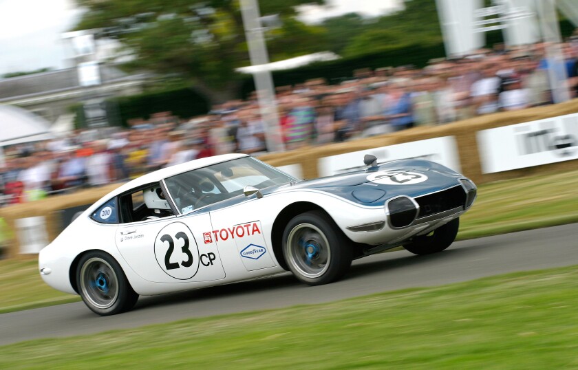 1968 Toyota 2000GT at Goodwood Festival of Speed, Sussex, UK.. Image shot 2005. Exact date unknown.