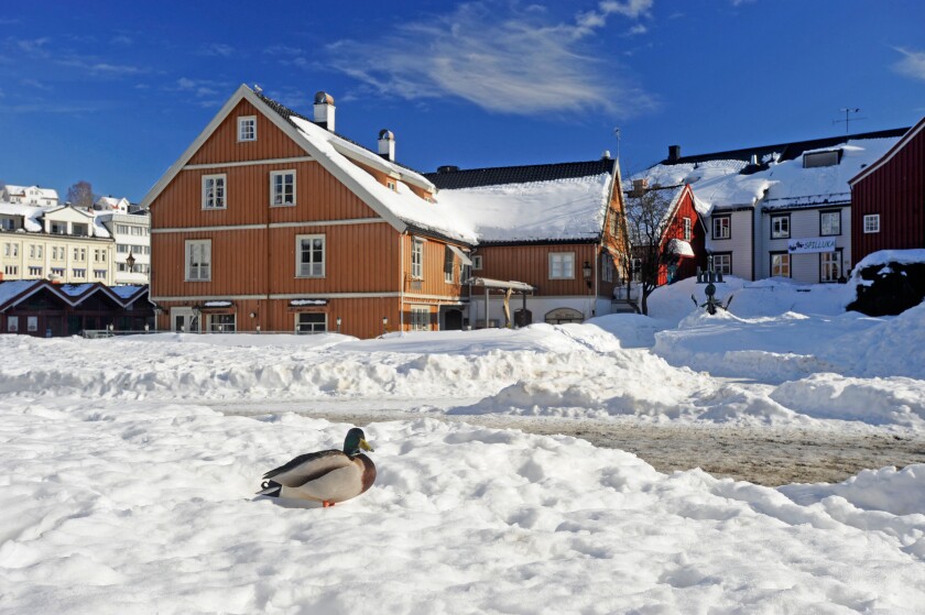 The old Police Station at Tyholmen, a protected area of Arendal, the only area to escape the big fire in the 1850's