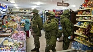 Russians in Ukraine shop