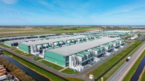 Large data center complex in a rural landscape in Europe