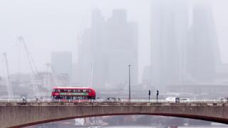 London in the rain