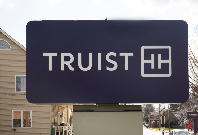 Truist bank building sign Manheim Pike branch Lancaster PA