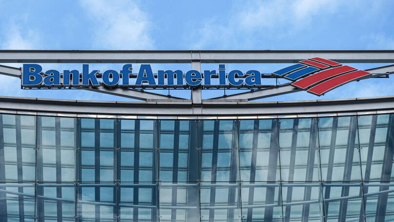 Bank of America offices in Canary Wharf, London, England United Kingdom UK