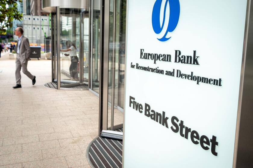 London- June 2023: European Bank for Reconstruction and Development in Canary Wharf