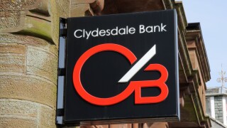 Clydesdale Bank sign. Image shot 04/2009. Exact date unknown.