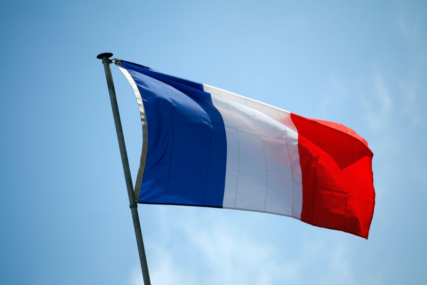 French flag, Paris, France, Europe