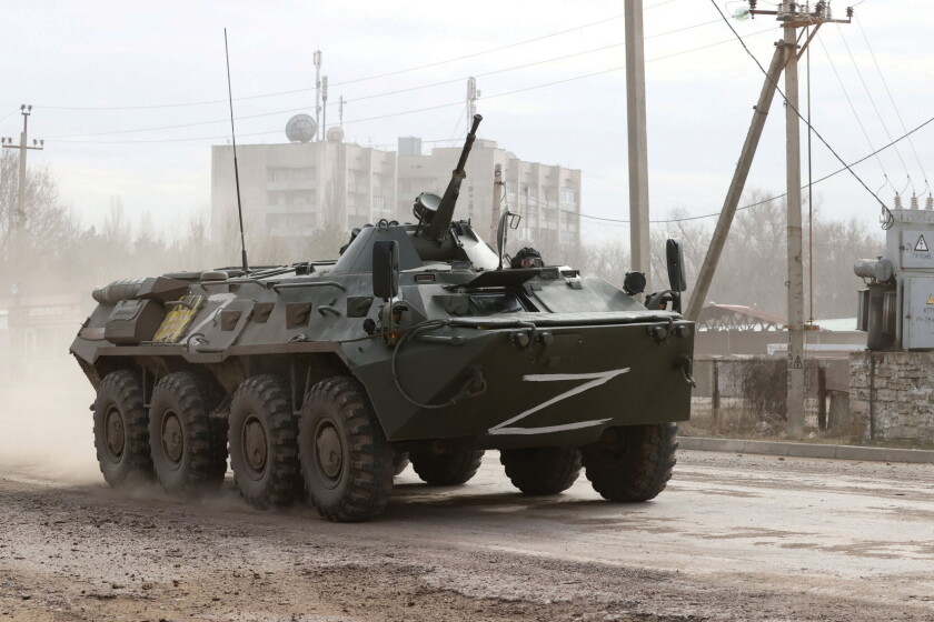 Military hardware moved across Crimea, Russia