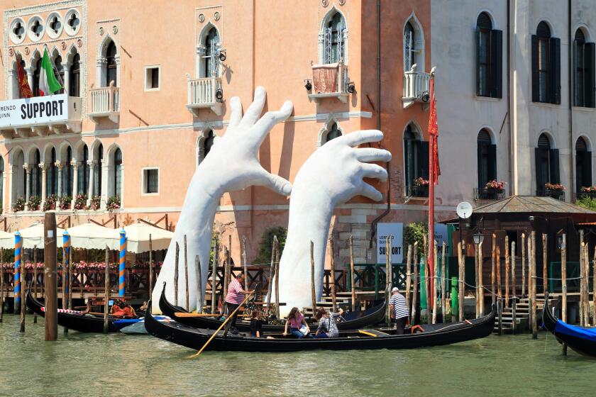 Art Biennale Venice 2017. Exhibition SUPPORT by Lorenzo Quinn.