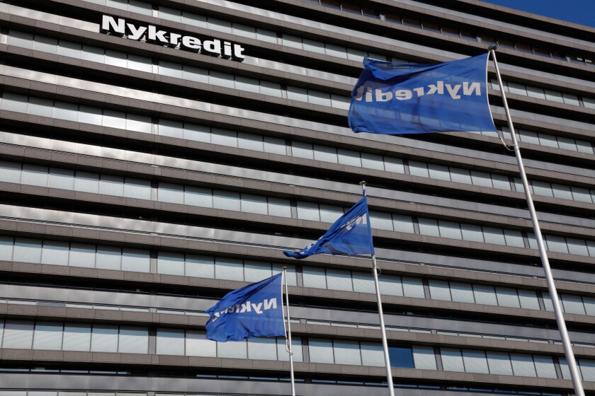 Headquarters of the Nykredit group, bank and mortgage-credit institute, at Kalvebod Brygge in Copenhagen, Denmark.