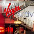 Entrance signage at the Virgin Active Gym, Old Court Place, Kensington, London, W8, UK
