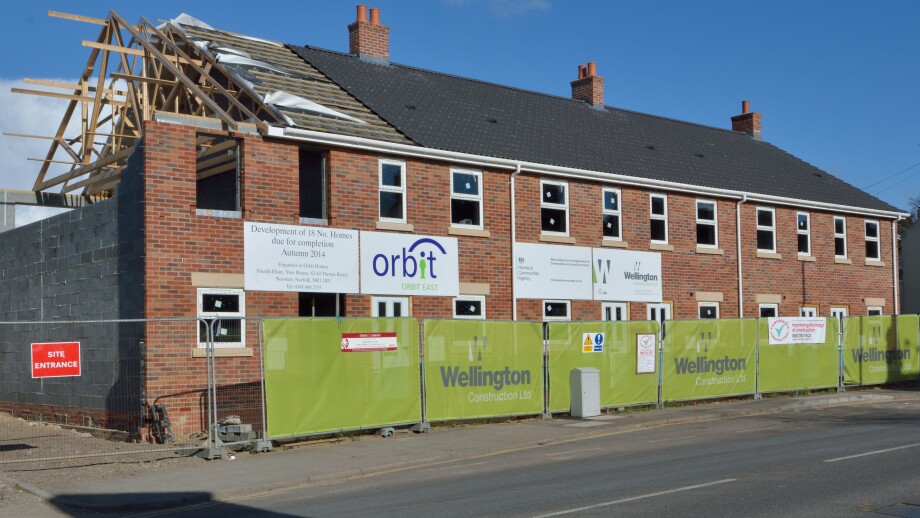 New homes under construction in Gorleston