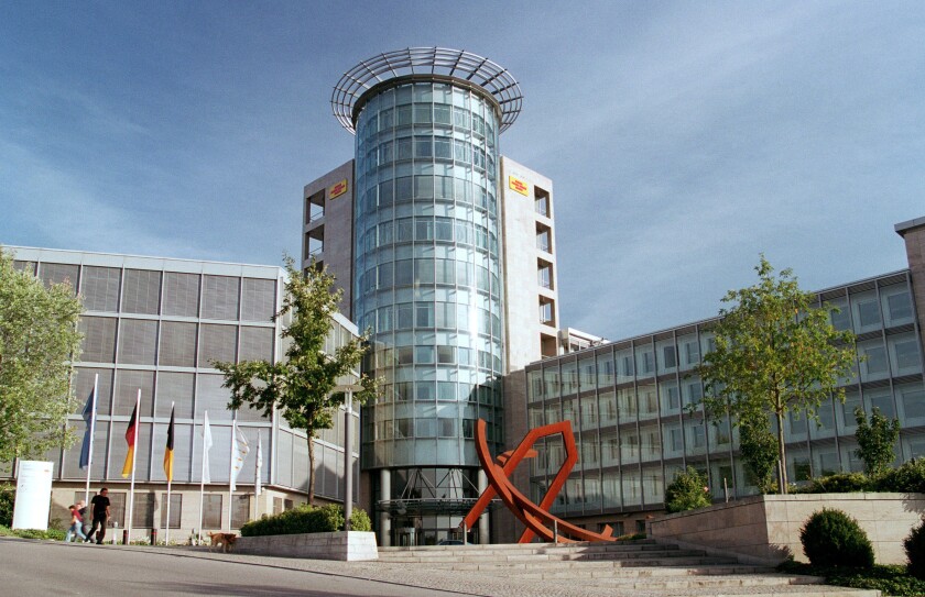 The headquarters of Bausparkasse Schwaebisch Hall